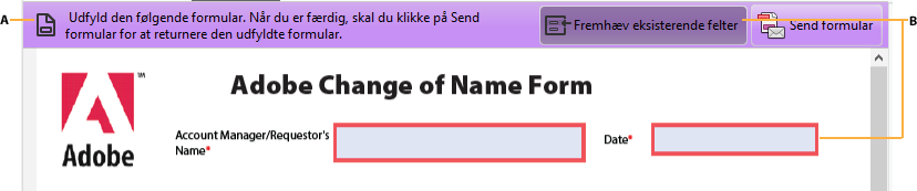 Interaktiv formular i Acrobat