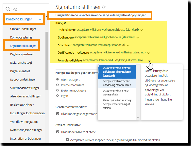 Kontrolelementer i brugergrænsefladen