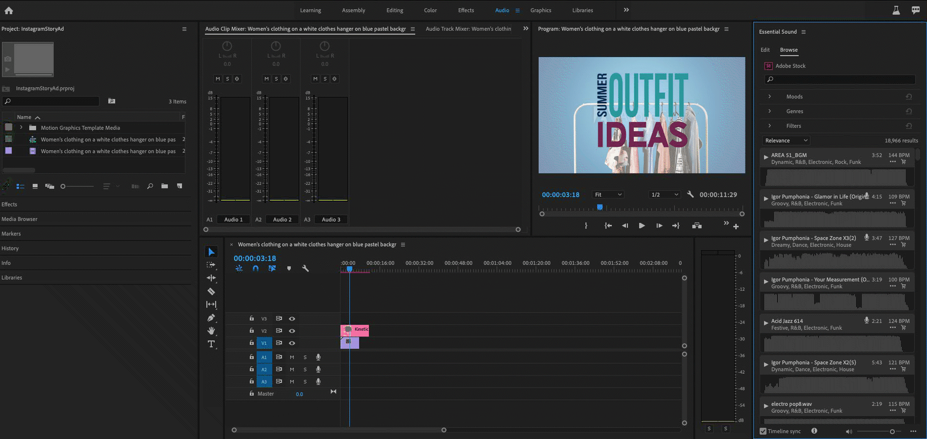 Integrer Adobe Stock-lyd i Adobe Premiere Pro