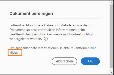 Klicke hier, um ausgeblendete Informationen zu entfernen