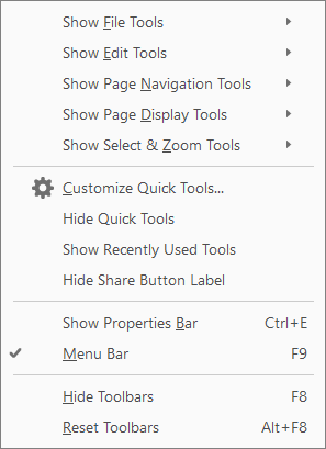 Wähle die Werkzeuge aus, die angezeigt werden sollen.