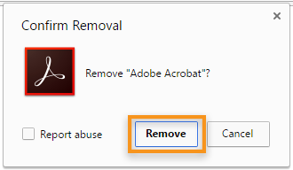 Confirm removal