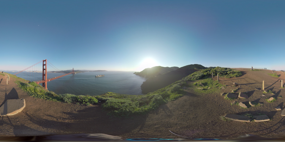 Output equirectangular composition