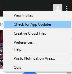 Choose Check for app Updates