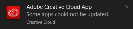 Some apps could not be updated