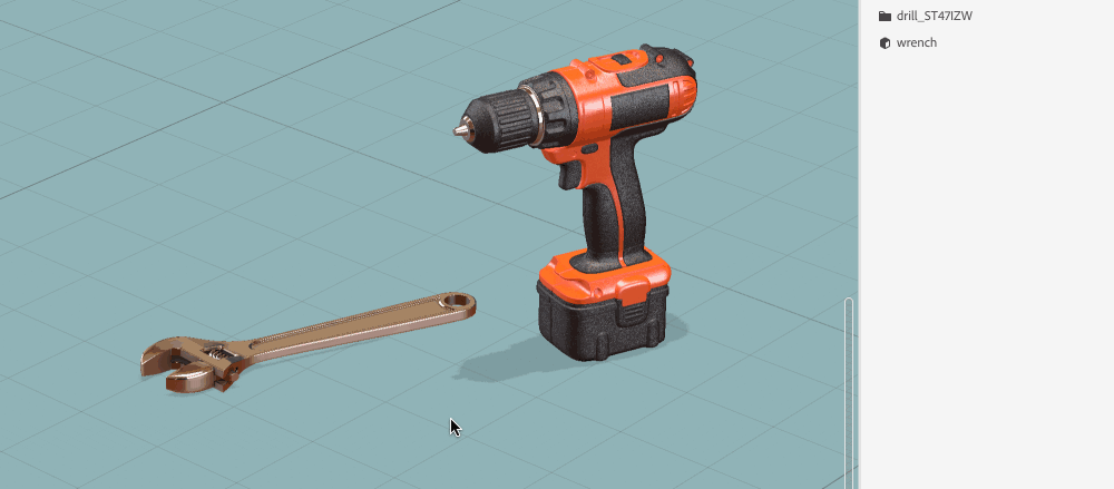 Click and drag a marquee to select many objects at once.