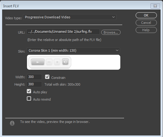 Inserting Flash video