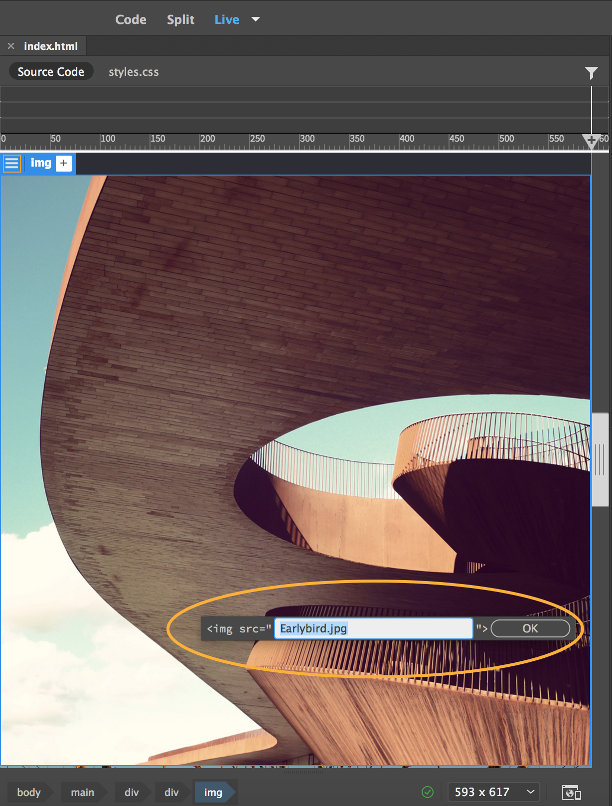 Filename and extension editing option when you drag an image from Extract panel