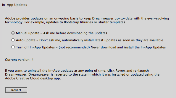 Reverting In-App updates