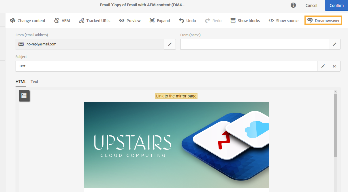 Opening a template in Dreamweaver