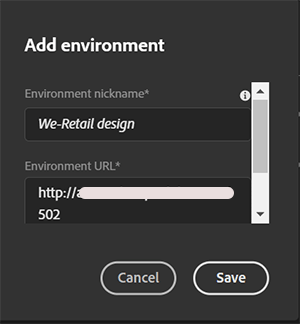 Add environment