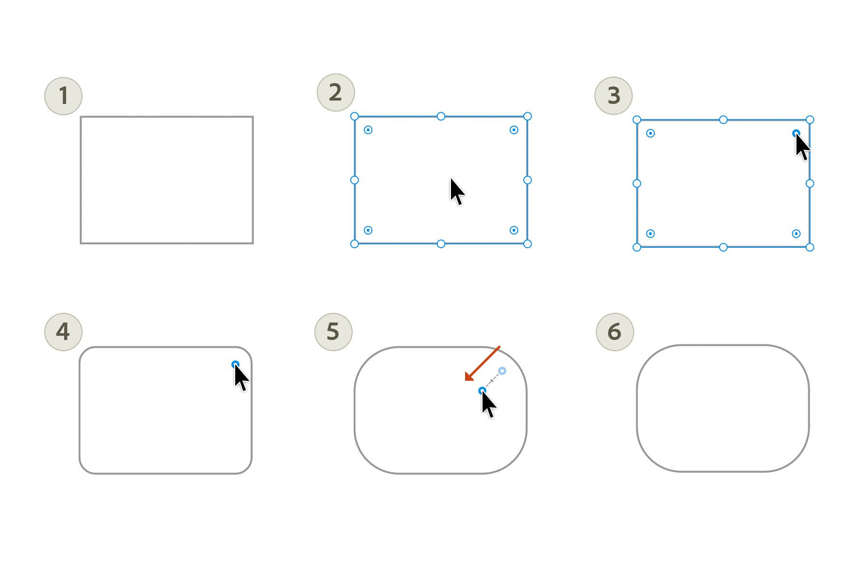Draw rounded rectangles and squares
