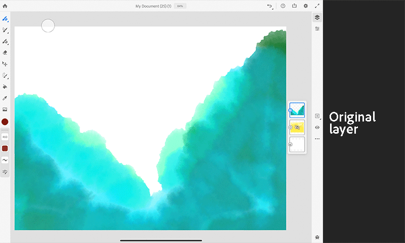 Steps to mask a selected part of a layer