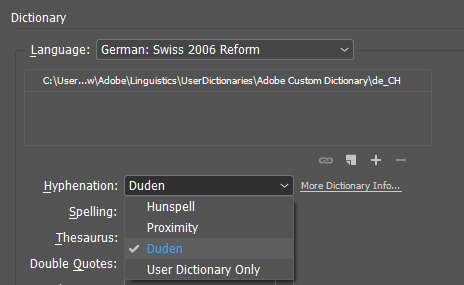 Duden hyphenation