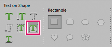 Text on Shape tool