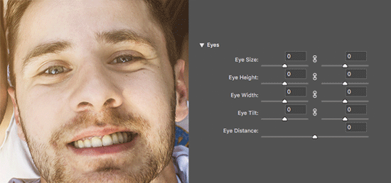 Eye settings - asymmetrical effects