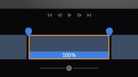 Speed up or slow down clips