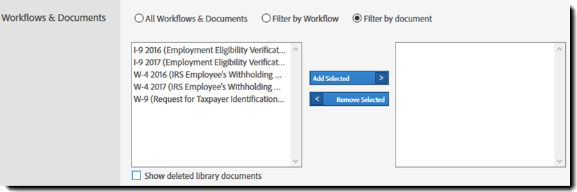 Report parameter - Documents & Workflows