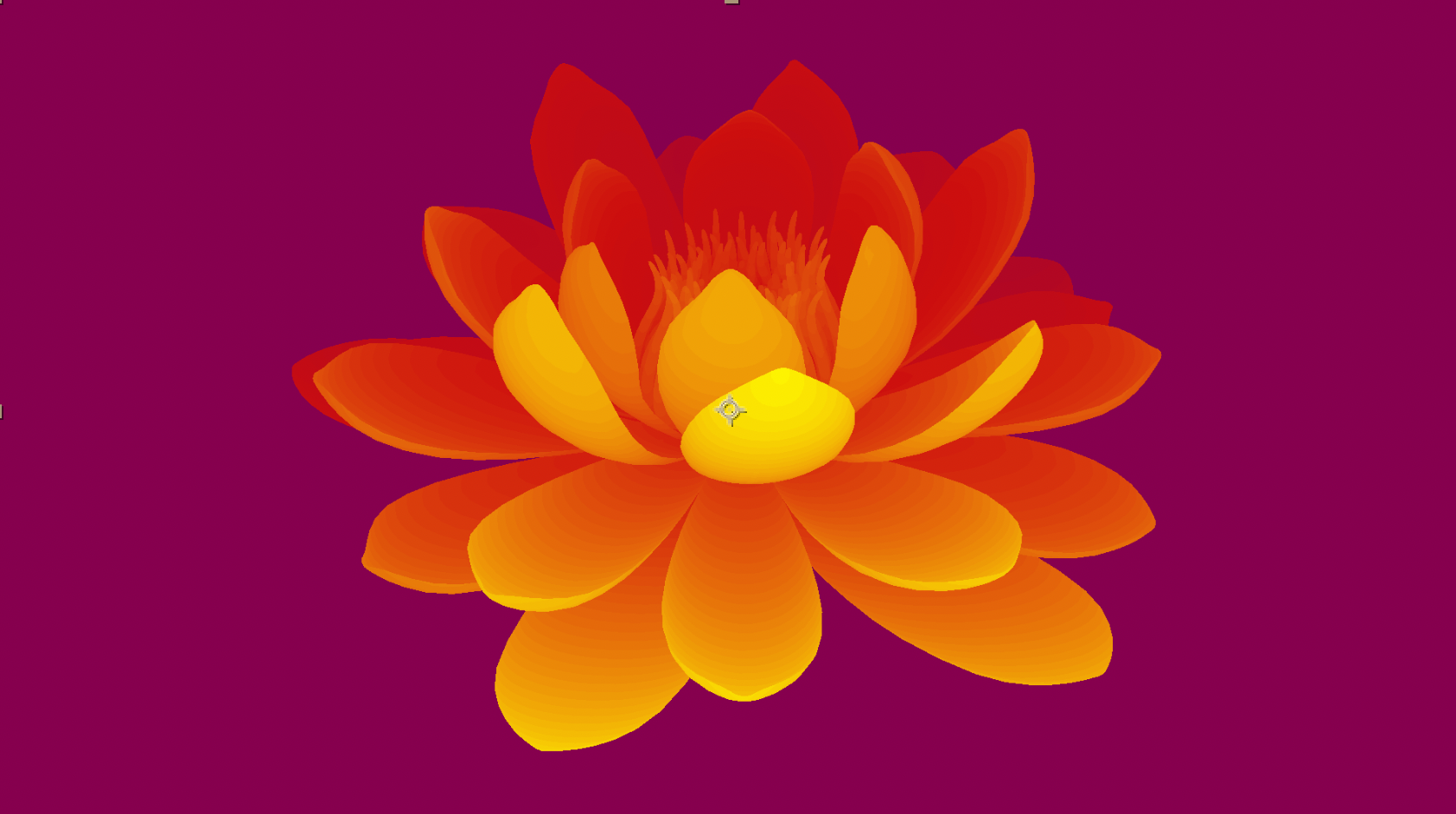 Un loto suspendido en el aire con mapa de profundidad y efecto de corrección del color añadidos.