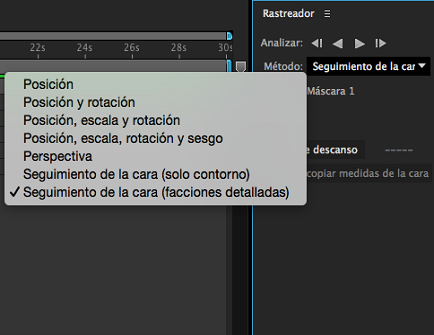 Selección de un método de seguimiento