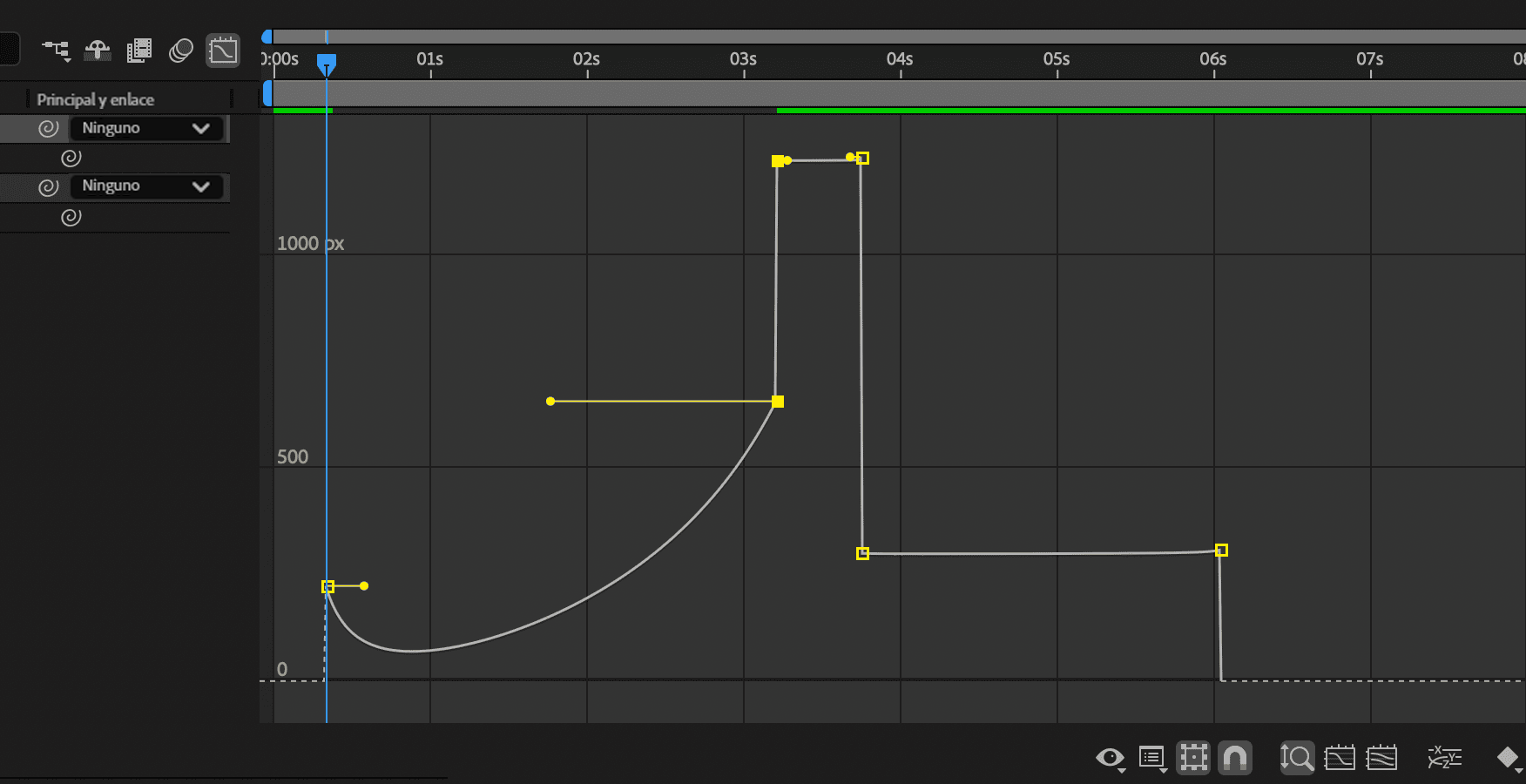 La interpolación de Bézier crea cambios más suaves.