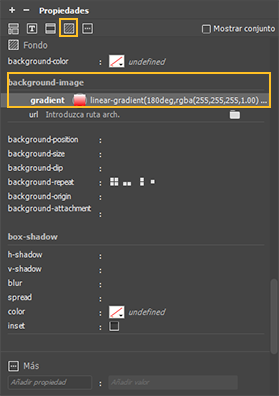 Propiedad de degradado