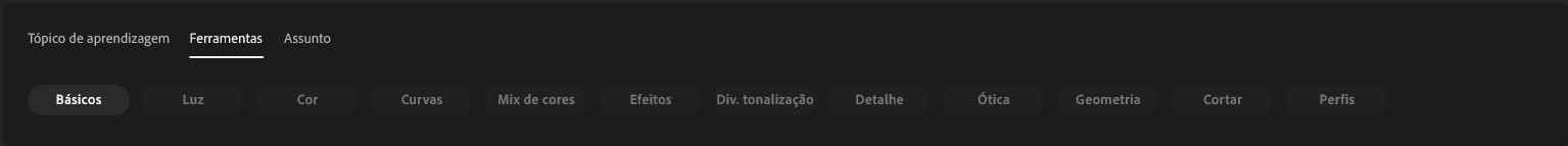 Vea las distintas categorías entre las que puede elegir un tutorial de introducción