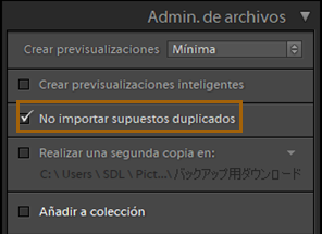 No importar los supuestos duplicados