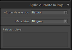 Aplicar durante la importación