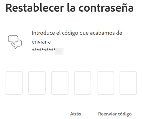 Introducir el código de verificación