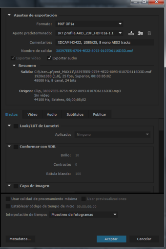 Aplicar corrección de volumen