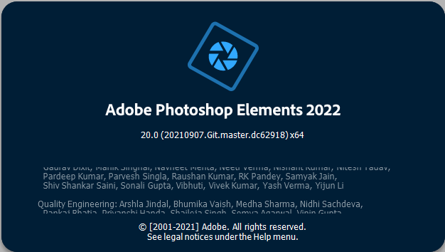 Versión del producto de Photoshop Elements 2022