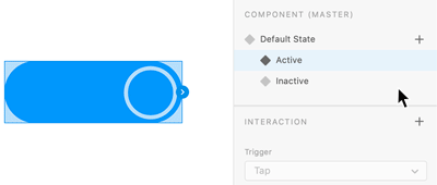 Crear una interacción por toque