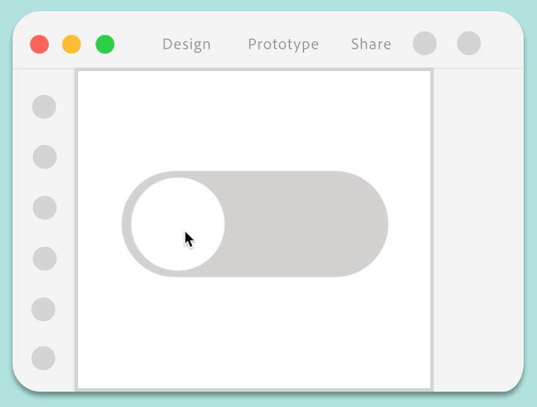 Crear un botón de conmutador animado utilizando nuestro contenido de muestra