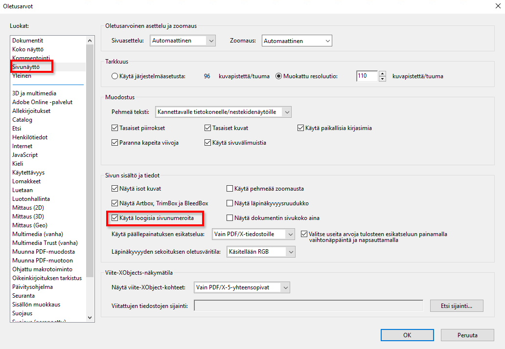 Looginen sivunumerointi