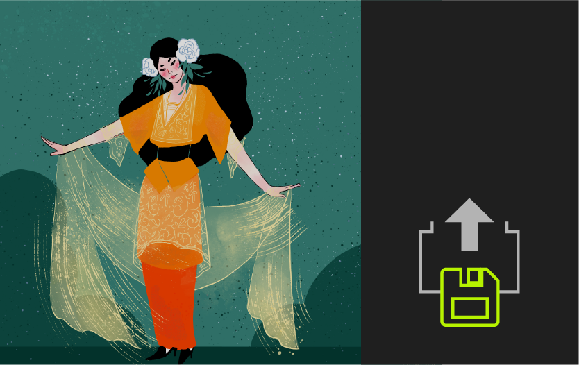 Voinko tallentaa Adobe Fresco ‑taideteokseni Dropboxiin?