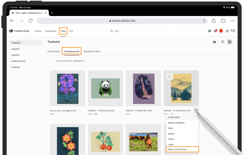 Frescon versiohistoria verkossa