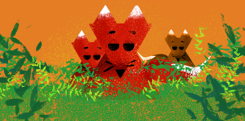 Suora reuna ‑työkalulla luotu taideteos