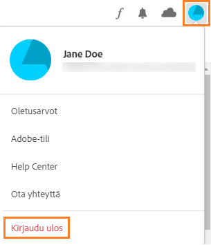 Kirjaudu tililtä ulos