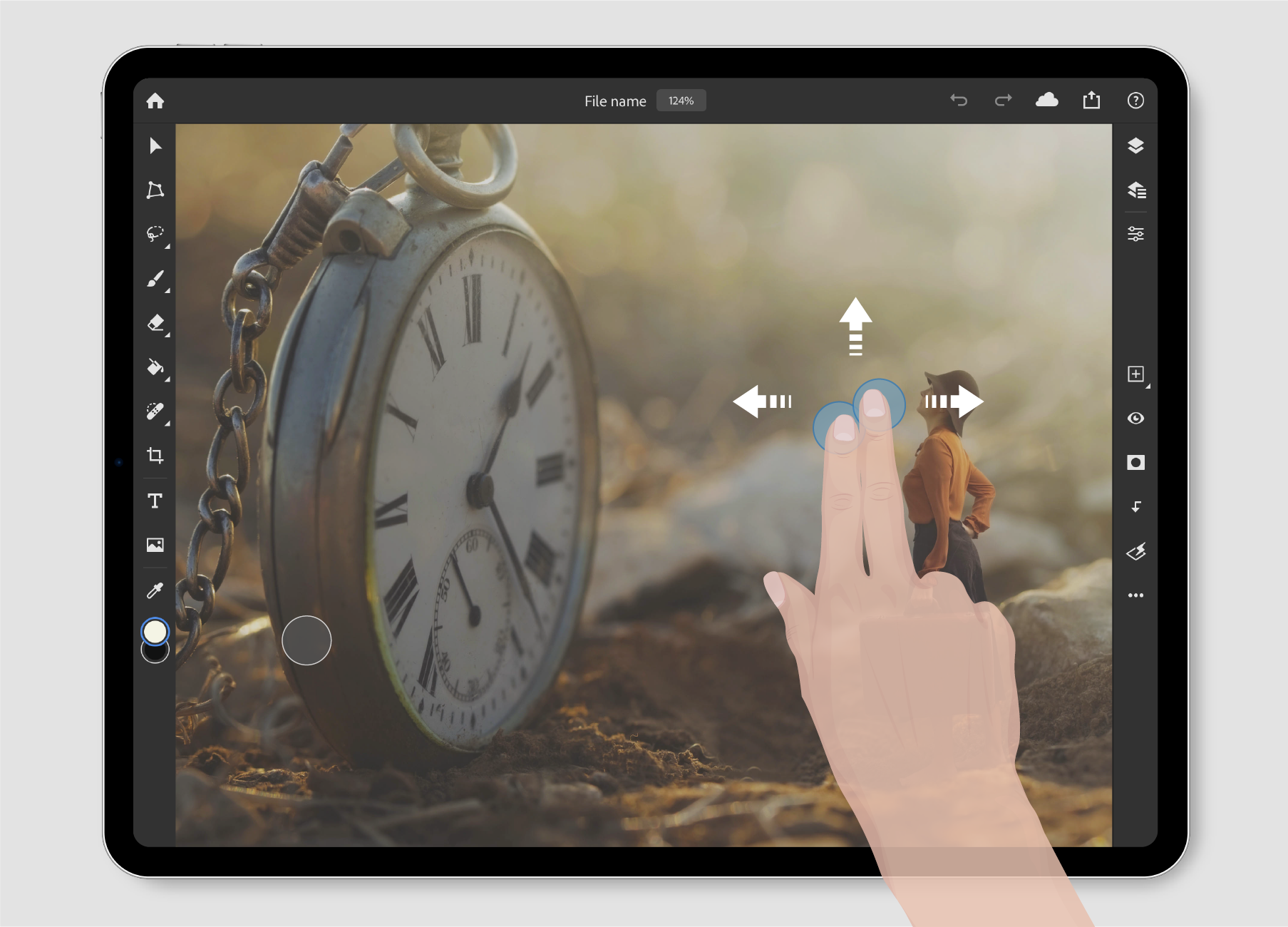 liikuta panoroimalla