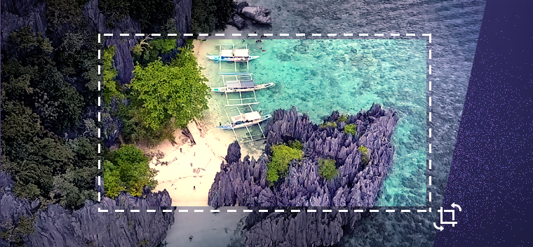 Rajaa, skaalaa, häivytä reunoja ja säädä läpinäkyvyyttä