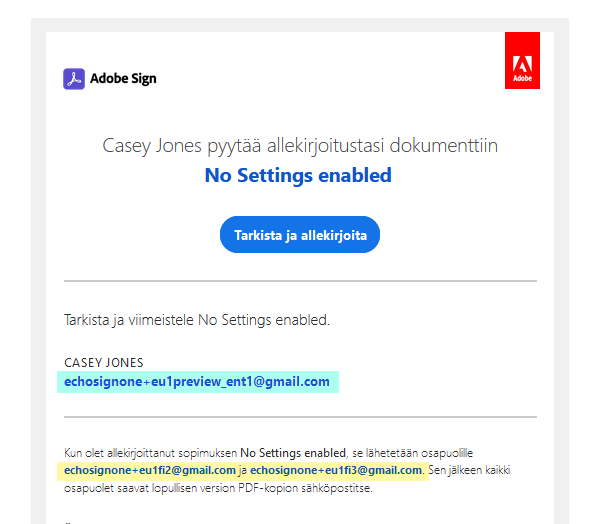 Ei vaihtoehtoja käytössä