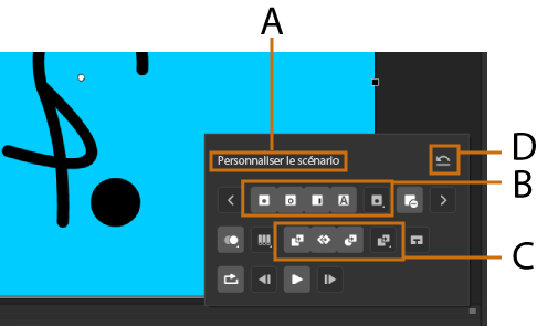 Panneau Outils du scénario