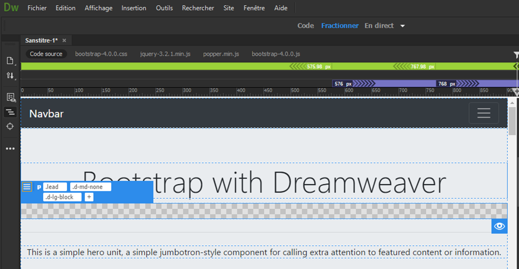 Gérer les éléments Bootstrap masqués