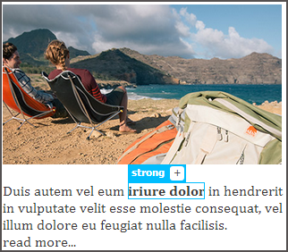 Le texte en gras est sélectionné