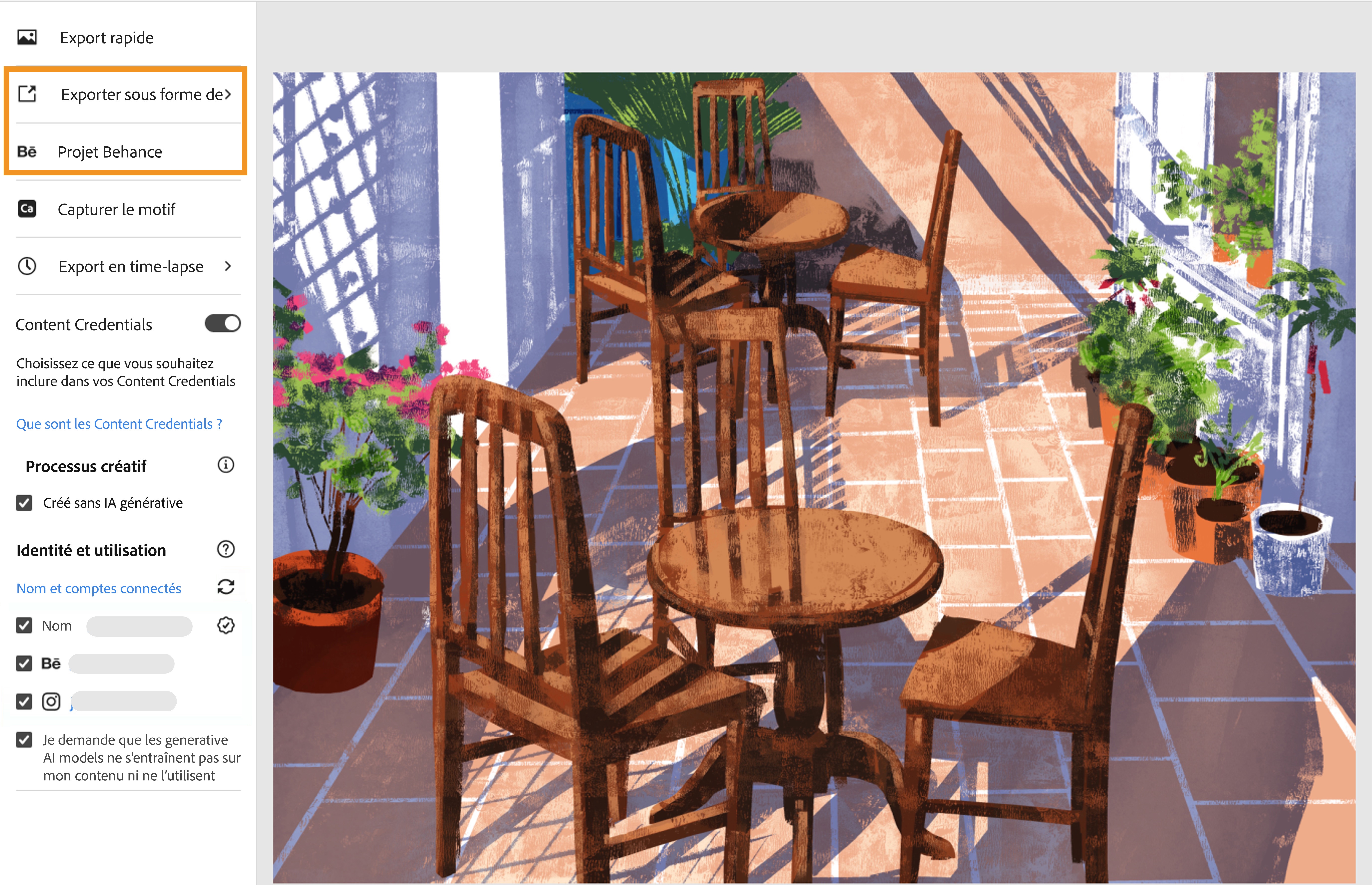 Partager sur Behance