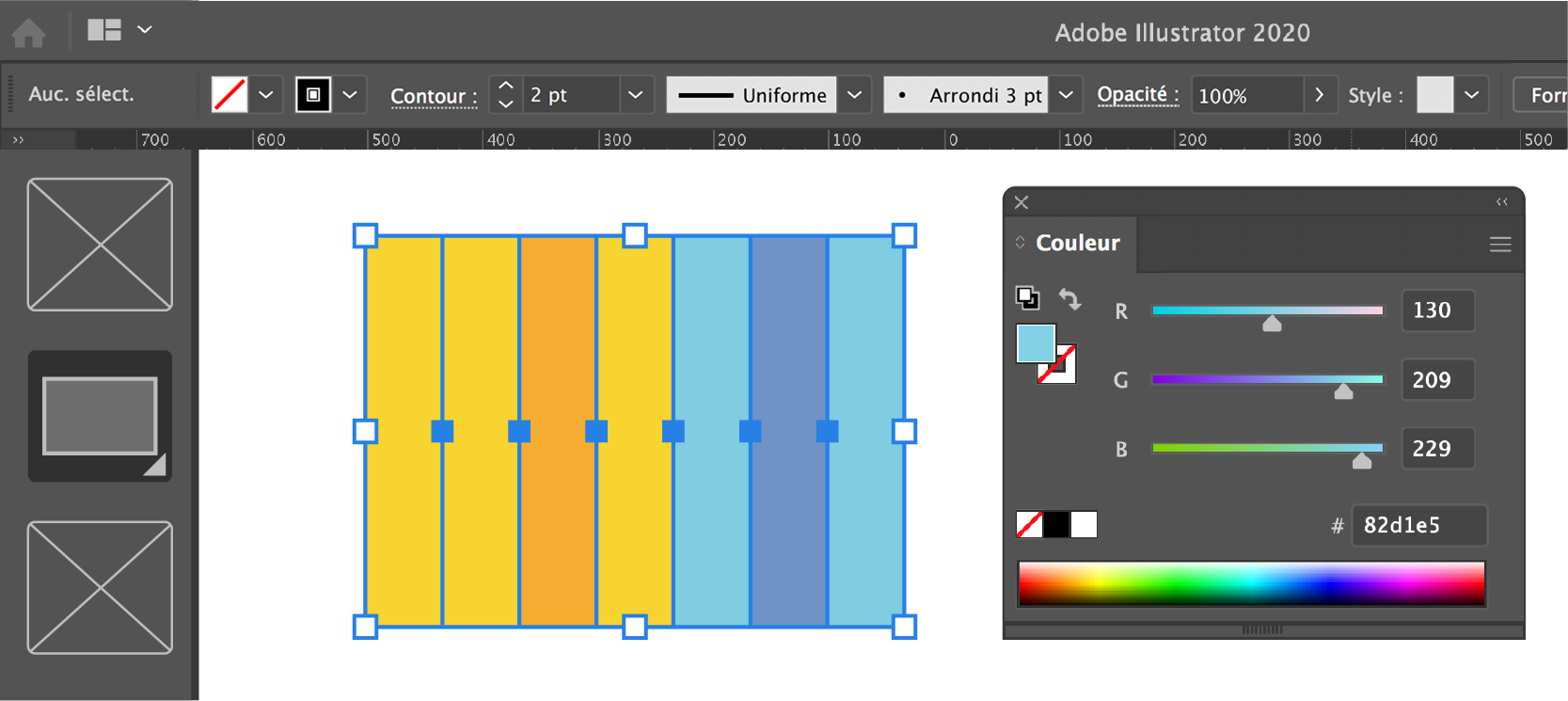 Création de rectangles colorés