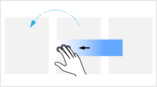 Retour à l’étape précédente - Deux doigts