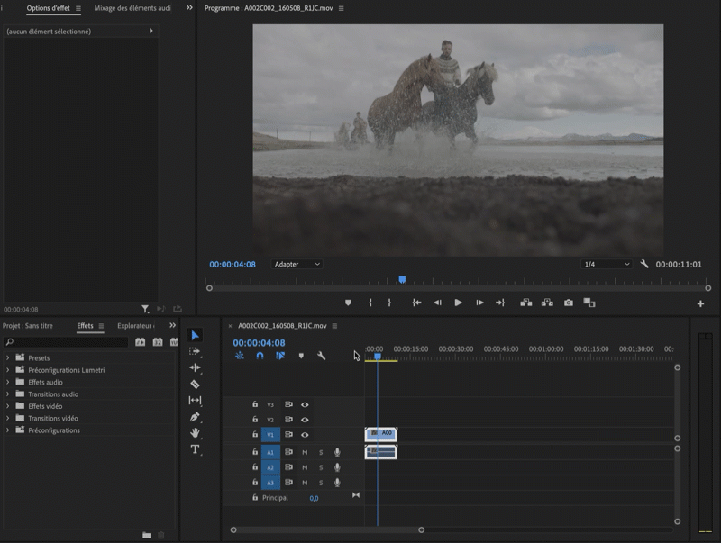 Modification de la luminosité et du contraste d’un effet