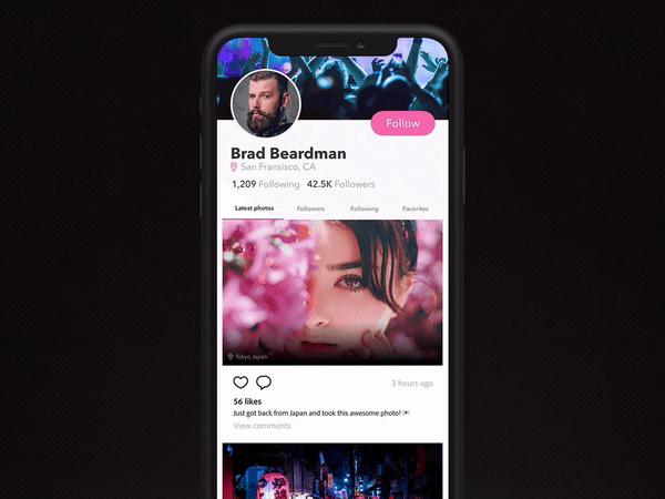 Masques animés pour simuler une expérience en mode sombre